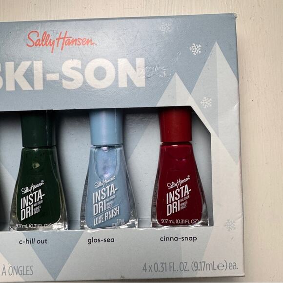 Sally Hansen Ski Son Multipack Four Nail Polishes Seasonal Winter Colors Kit NWT - Picture 4 of 8